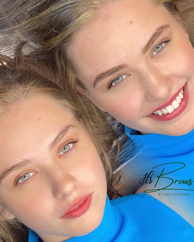 Resultado natural de micropigmentação de sobrancelhas HSBROWS
