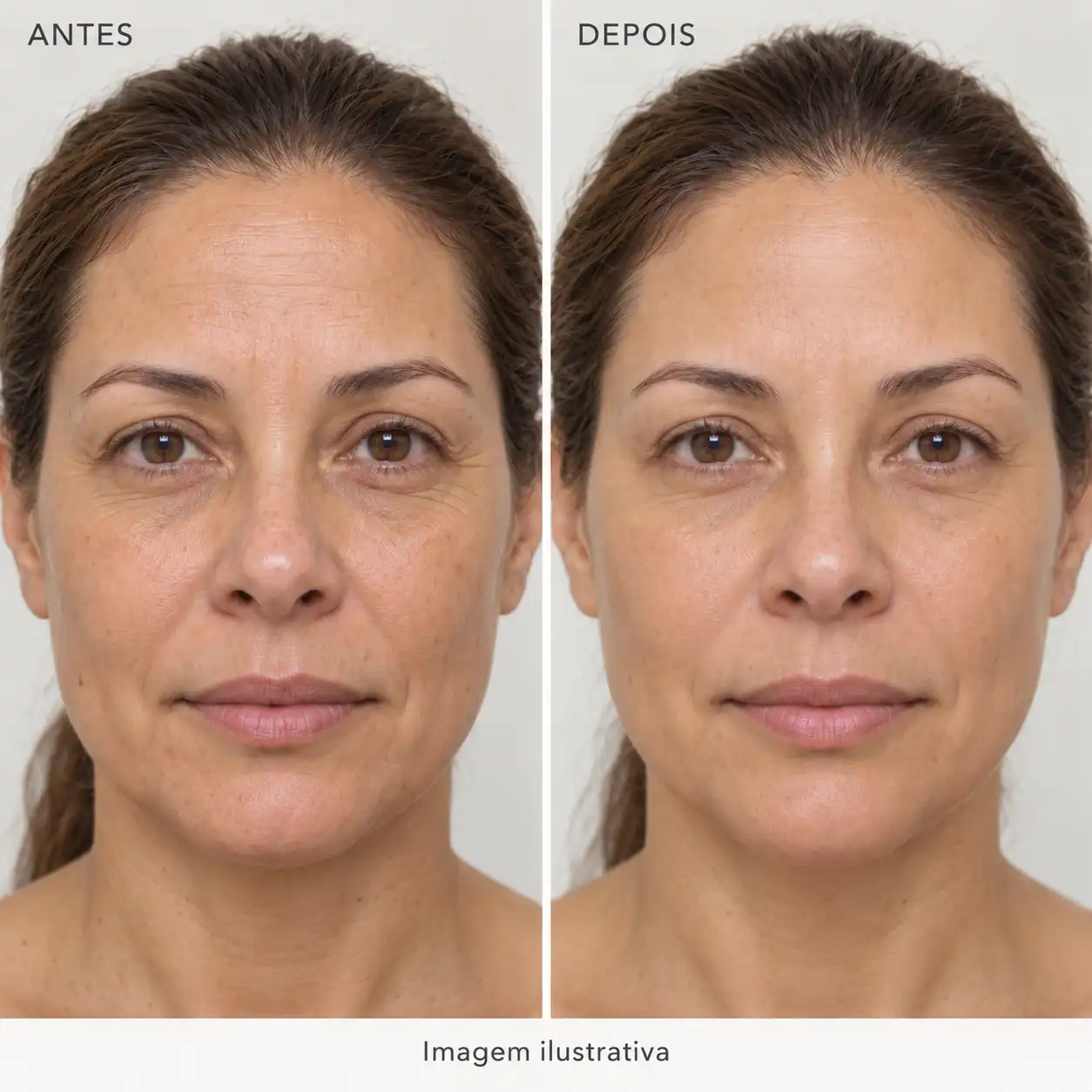 Resultado natural do método HSBROWS de micropigmentação de sobrancelhas